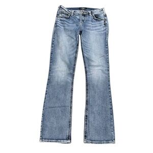 Silver Jeans Co. Suki High Baby Bootcut Jeans Sz 31x33 Medium Wash Denim